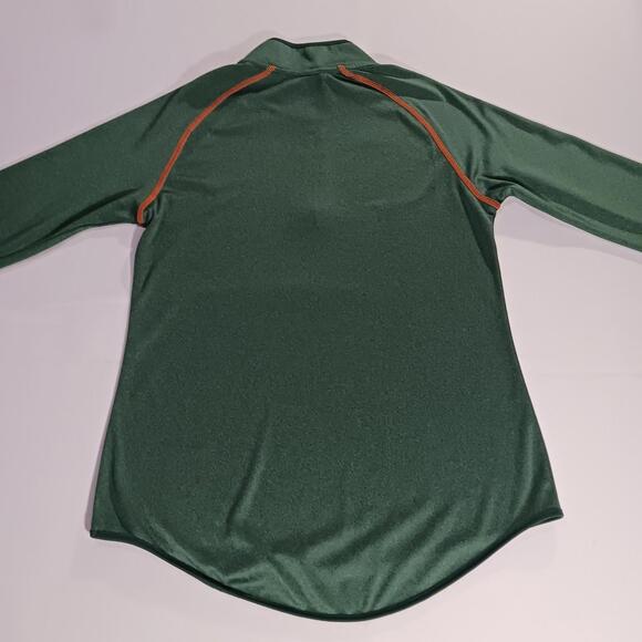 University of Miami Green 1/4 Zip Collared Long Sleeve Performance Top Women's M - Picture 15 of 16
